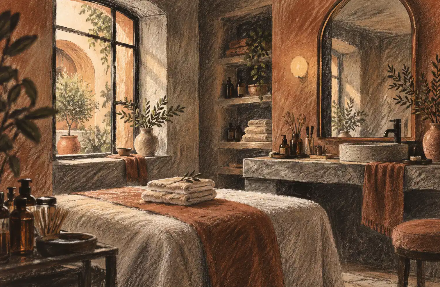 Illustration of beauty businesses and their working space